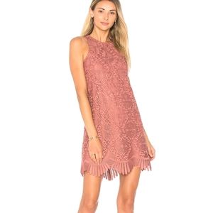 Lovers+Friends Caspian Mauve Lace Dress